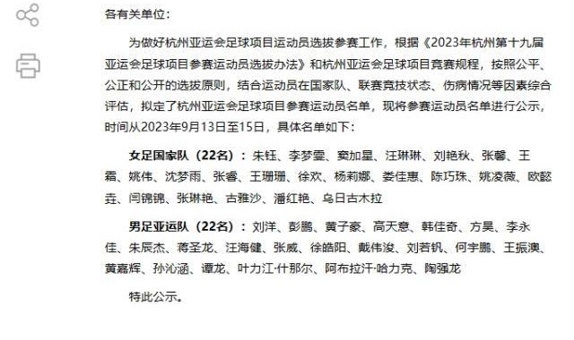 柠檬体育直播-男足亚运队名单：戴伟浚领衔申花7人 陶强龙入队